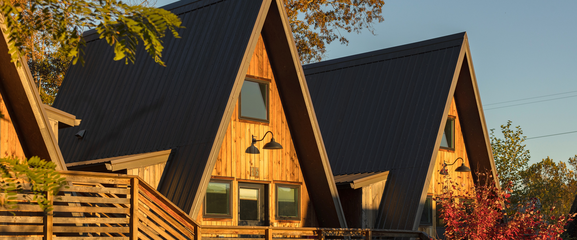 Cabins in Golden Hour (Fall)